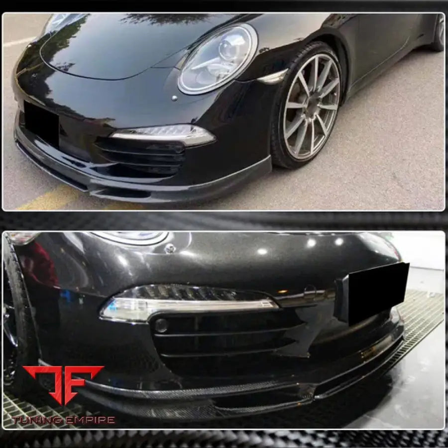 PORSCHE 911 991 991.2 CARRERA CARBON FIBER FRONT BUMPER LIP 2012-2015Y