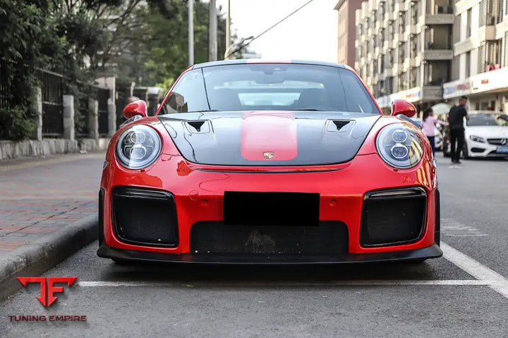 PORSCHE 911 / 991.2 CARRERA & TARGA 4 & 4S GT2RS STYLE PARTIAL CARBON FIBER FRONT BUMPER BSD