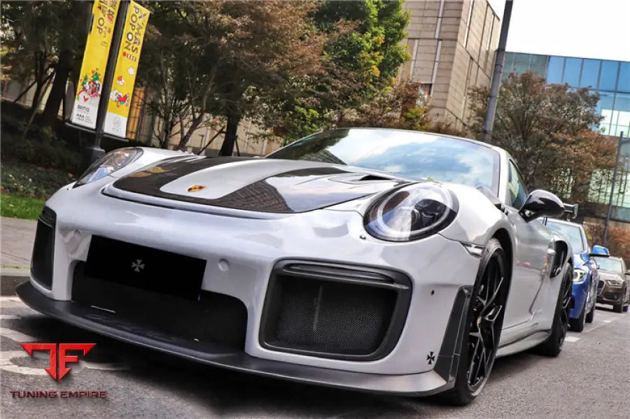 PORSCHE 911 / 991.2 CARRERA & TARGA 4 & 4S GT2RS STYLE PARTIAL CARBON FIBER FRONT BUMPER BSD