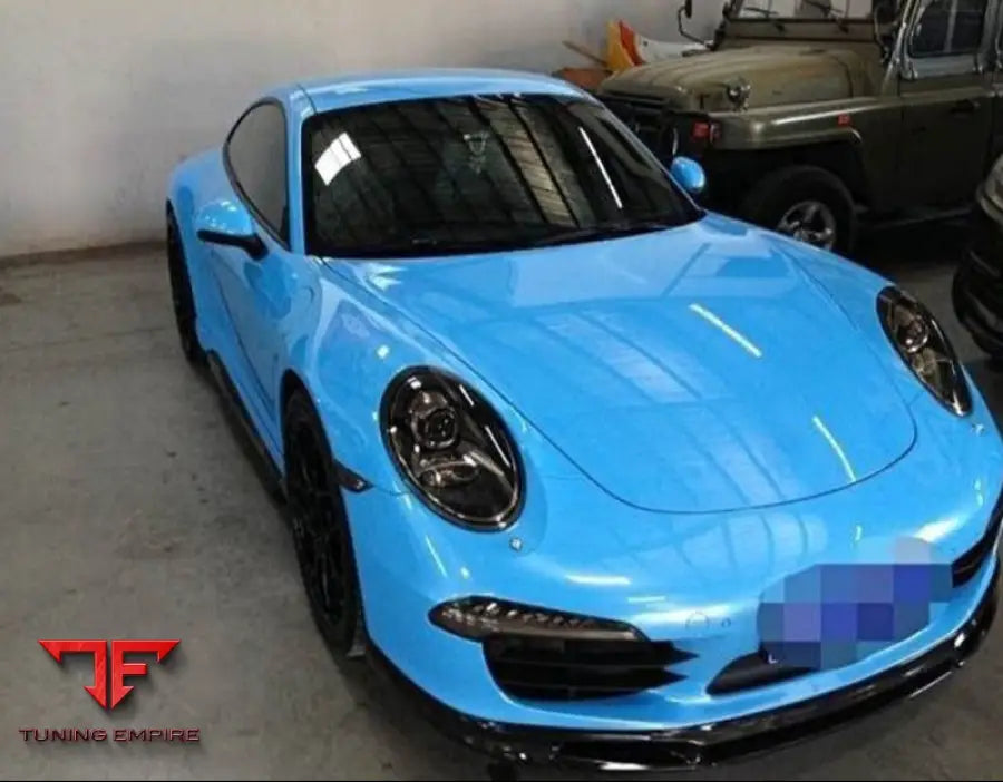 PORSCHE 911 (991) CARBON FIBER FRONT LIP SPOILER LIGHTWEIGHT GLOSSY FINISH OEM FIT 2010 2013
