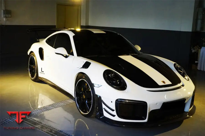 PORSCHE 911 / 991 TURBO S GT2RS STYLE PARTIAL CARBON FIBER FRONT BUMPER AND FENDER BSD