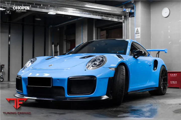 PORSCHE 911 / 991 TURBO S GT2RS STYLE PARTIAL CARBON FIBER FRONT BUMPER AND FENDER BSD