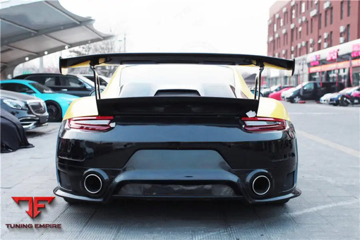 PORSCHE 911 / 991 TURBOS GT2RS STYLE PARTIAL CARBON FIBER REAR BUMPER BSD