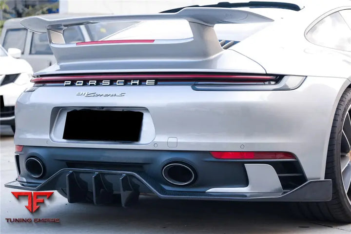 PORSCHE 911 / 992 CARRERA & TARGA SPORT DESIGN BUMPER WP STYLE DRY CARBON FIBER REAR LIP BSD