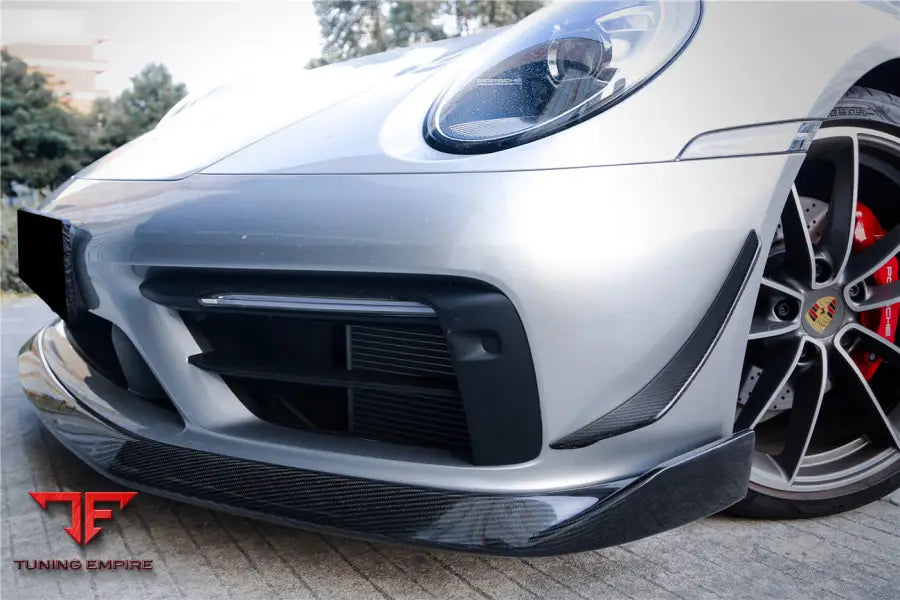 PORSCHE 911 / 992 CARRERA & TARGA SPORT DESIGN WP STYLE DRY CARBON FIBER BUMPER CANARDS BSD