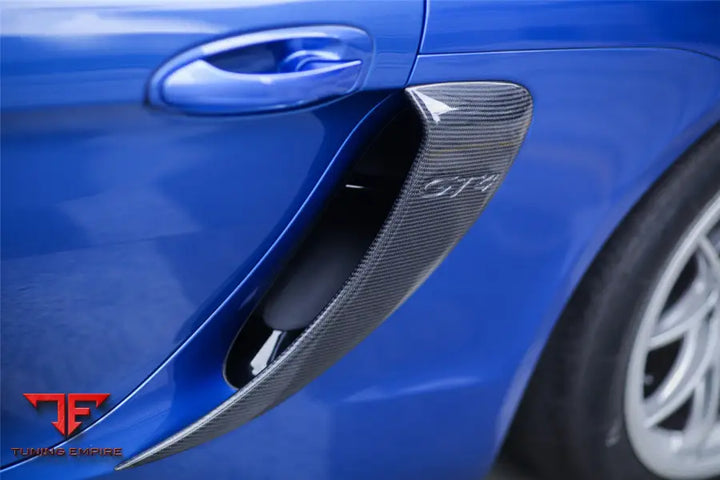 PORSCHE 981 / BOXSTER / CAYMAN GT4 STYLE CARBON FIBER QUARTER PANEL SIDE SCOOPS BSD