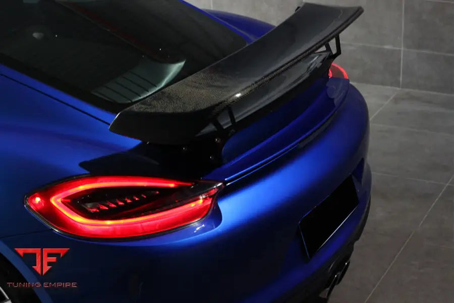 PORSCHE 981 / CAYMAN TA STYLE CARBON FIBER TRUNK SPOILER WING BSD