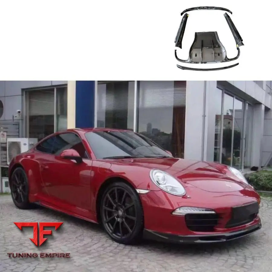 911 V STYLE CARBON FIBER BODY KIT FOR PORSCHE 911 991 (2011–2019) – FRONT LIP SIDE SKIRTS REAR DIFFUSER & TRUNK SPOILER