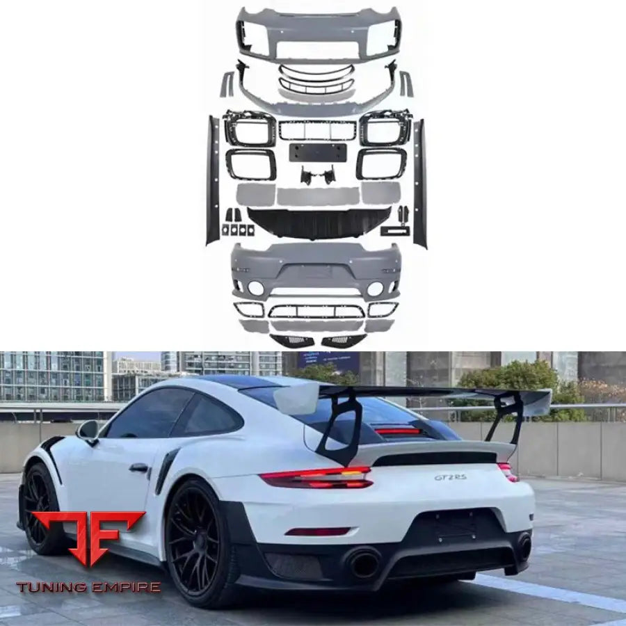 PORSCHE 991 GT2 TO RS STYLE BODY KIT – FRONT BUMPER SIDE SKIRTS EXHAUST TIPS – PP MATERIAL – 2010–2019