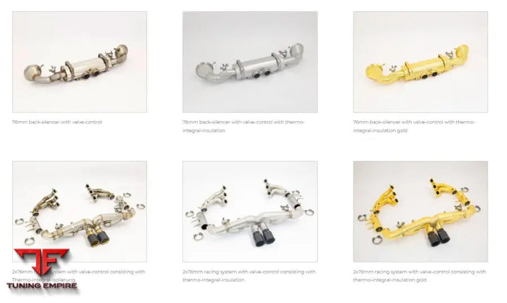 PORSCHE 992 GT3 RS EXHAUST SYSTEMS