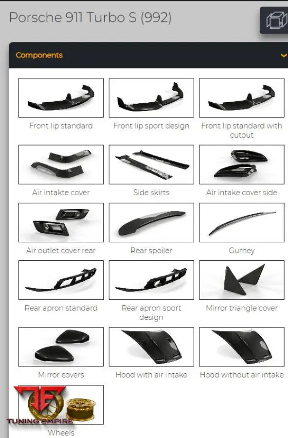 PORSCHE 992 TURBO / S CARBON FIBER PARTS