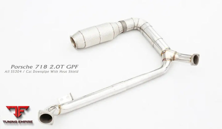 Porsche Cayman 718 2.0T All Ss304 Cat Downpipe With Heat Shield Exhaust System