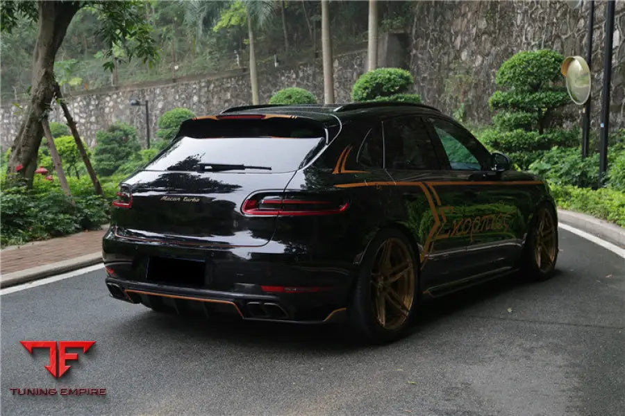 PORSCHE MACAN GTS & TURBO & S ATS STYLE CARBON FIBER REAR DIFFUSER WITH WINGLETS BSD