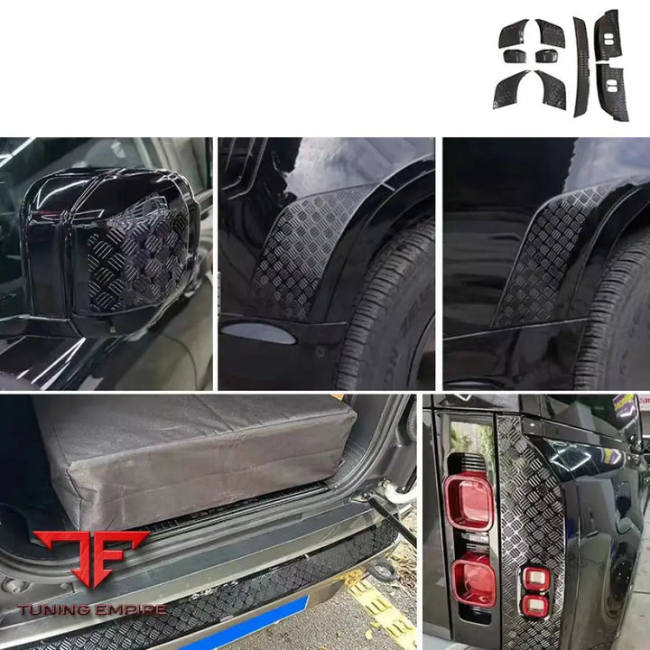 RANGE ROVER DEFENDER 110 90 BLACK MIRROR COVER SET 2020 2023