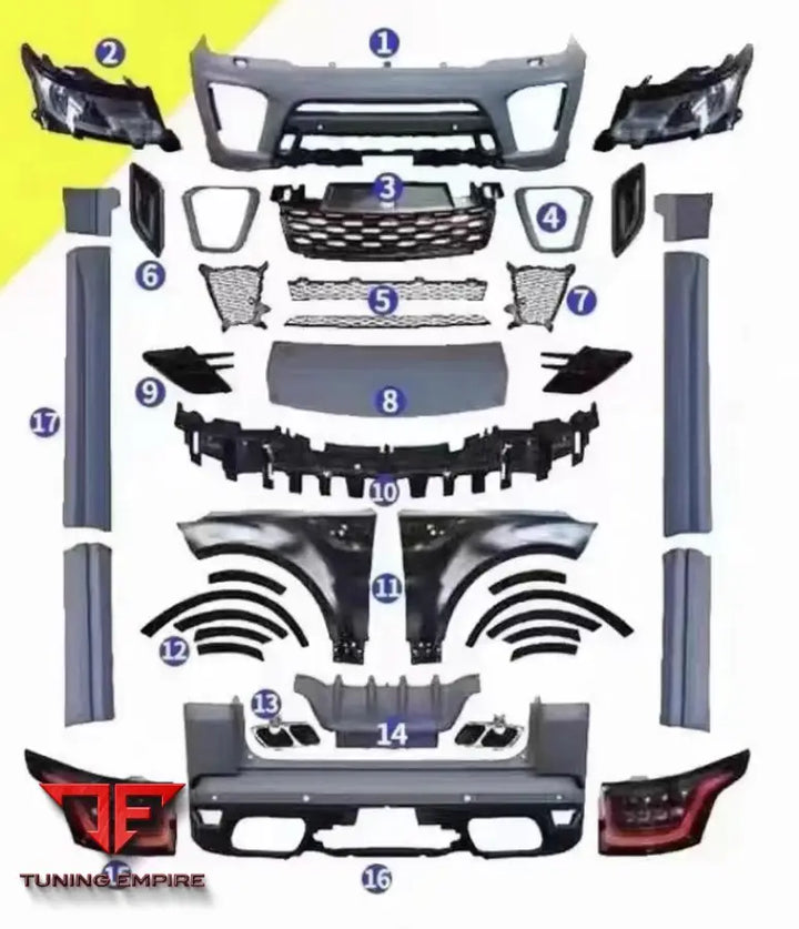 RANGE ROVER SPORT 13-17y to 18-22y SVR STYLE BODY KIT