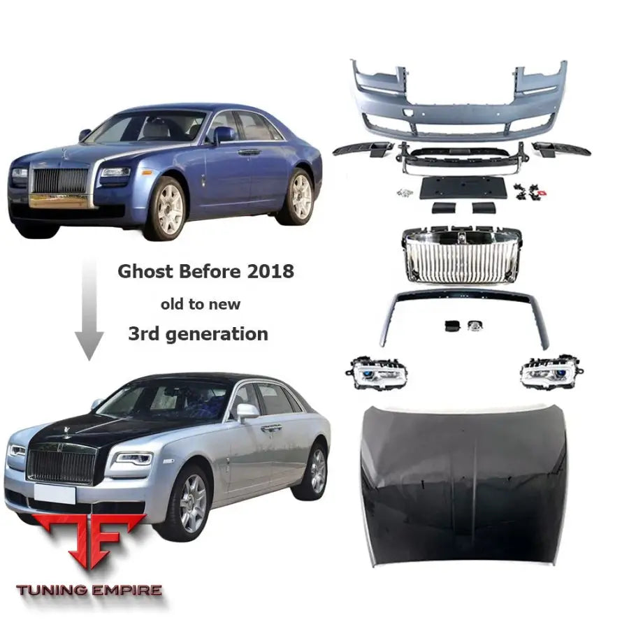 ROLLS ROYCE GHOST OLD TO NEW BODY KIT