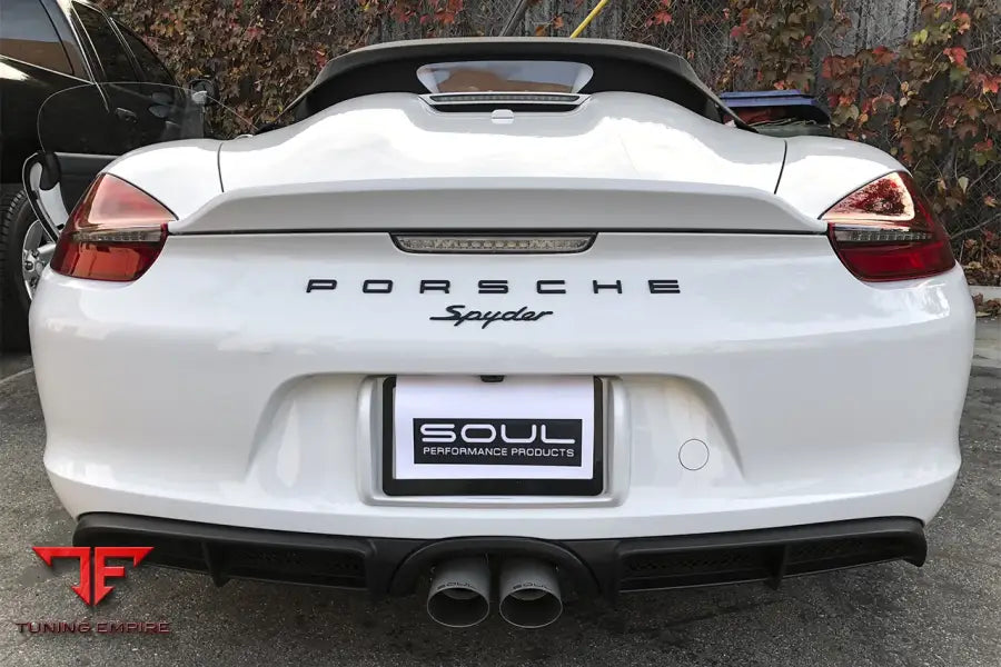 SOUL PORSCHE 981 GT4 / BOXSTER SPYDER / CLUBSPORT SOUL VALVED EXHAUST SYSTEM