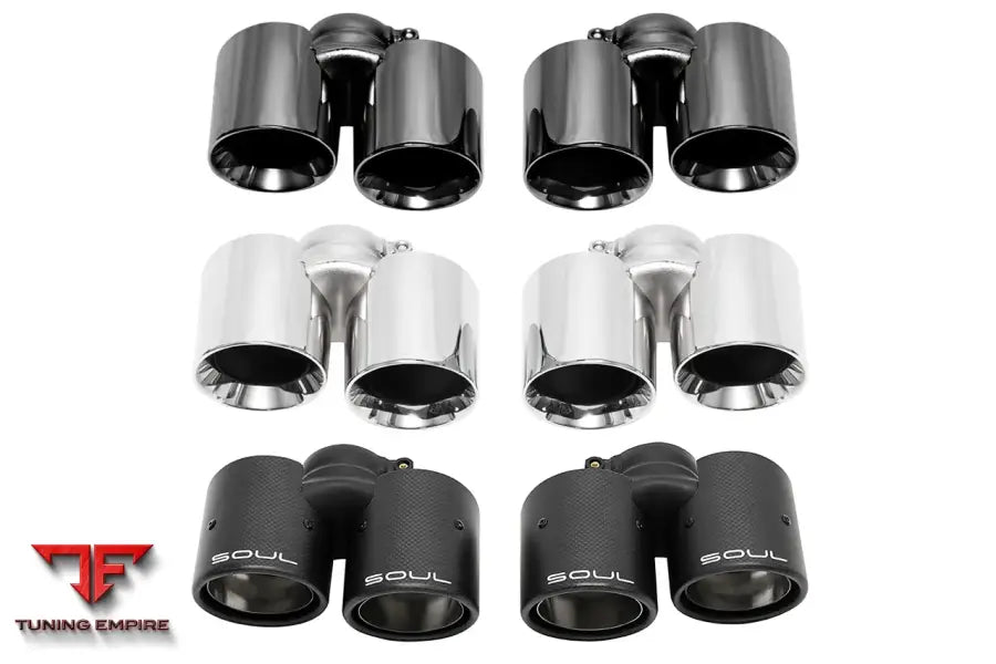 SOUL PORSCHE 991.1 CARRERA BASE (WITHOUT PSE) BOLT ON EXHAUST TIPS