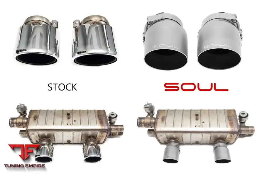 SOUL PORSCHE 991.2 CARRERA (WITH PSE) BOLT ON EXHAUST TIPS
