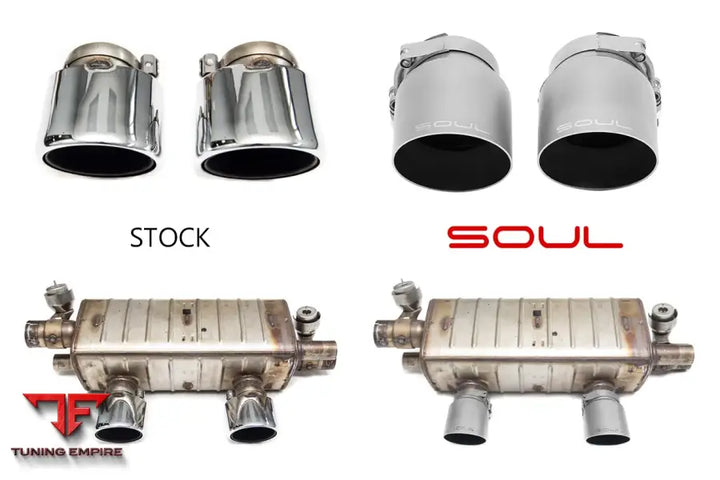 SOUL PORSCHE 991.2 CARRERA (WITH PSE) BOLT ON EXHAUST TIPS