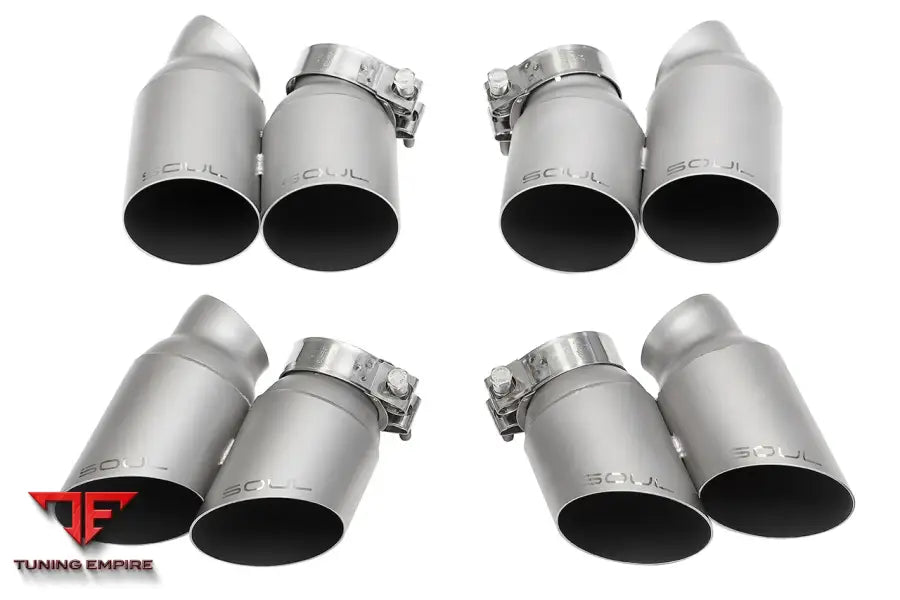 SOUL PORSCHE 991 TURBO BOLT ON EXHAUST TIPS