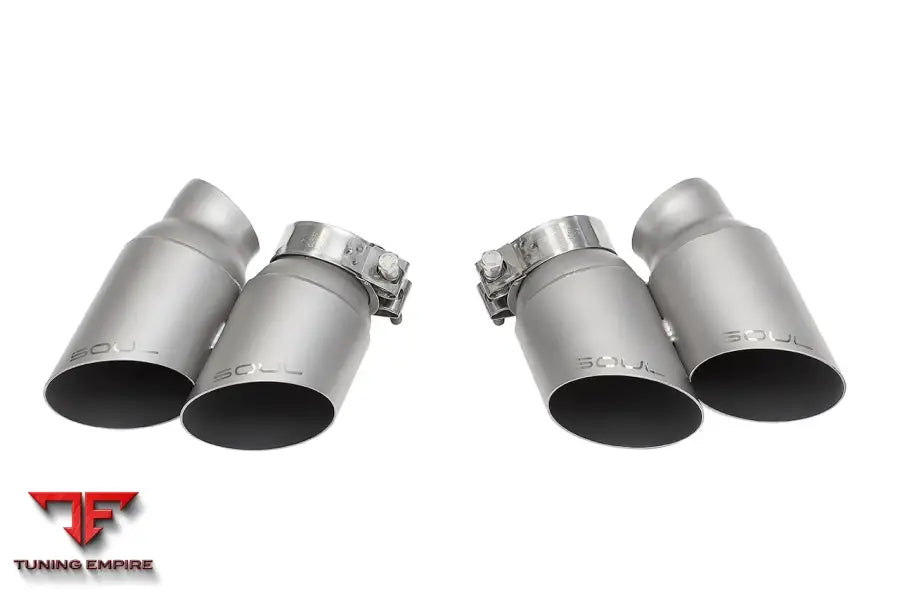 SOUL PORSCHE 991 TURBO BOLT ON EXHAUST TIPS