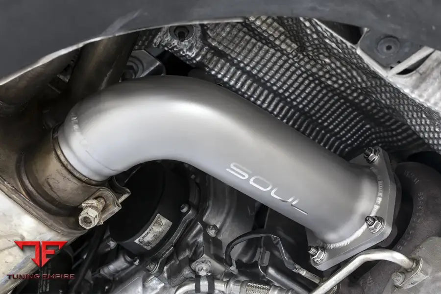 SOUL PORSCHE 991 TURBO CAT BYPASS DOWNPIPE