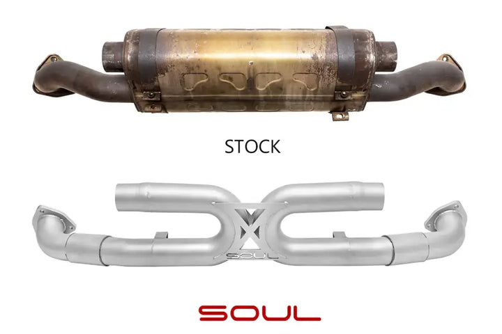 SOUL PORSCHE 997.2 CARRERA CENTER MUFFLER BYPASS EXHAUST SYSTEM