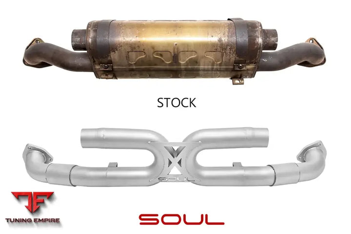 SOUL PORSCHE 997.2 CARRERA CENTER MUFFLER BYPASS EXHAUST SYSTEM
