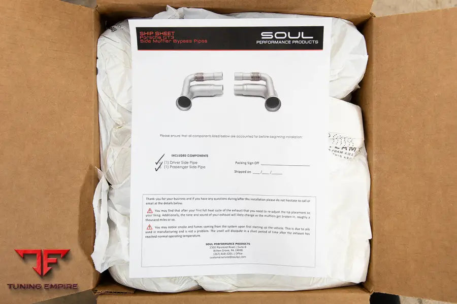 SOUL PORSCHE 997 GT3 VALVED SIDE MUFFLER BYPASS EXHAUST SYSTEM