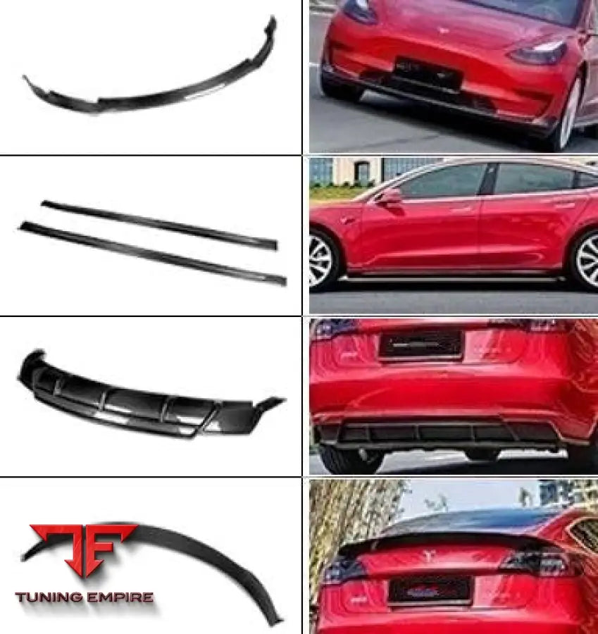 TESLA MODEL 3 CARBON FIBER PARTS