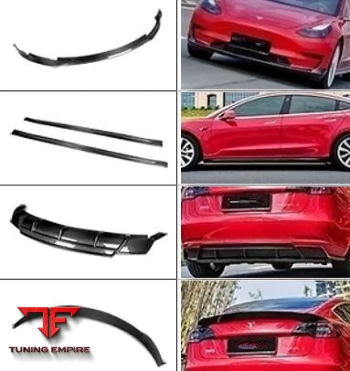 TESLA MODEL 3 CARBON FIBER PARTS