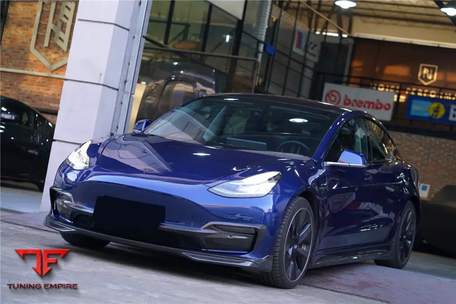 TESLA MODEL 3 IMP PERFORMANCE CARBON FIBER MIDDLE FRONT LIP BSD
