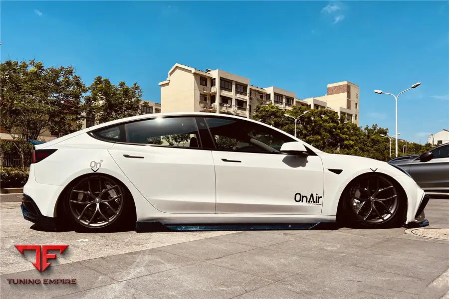TESLA MODEL 3 IMP PERFORMANCE CARBON FIBER SIDE SKIRTS UNDER BOARD BSD