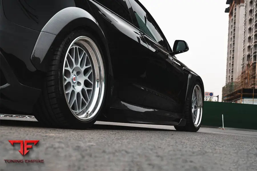 TESLA MODEL 3 IMP PERFORMANCE CARBON FIBER SIDE SKIRTS WITH UNDER BOARD BSD