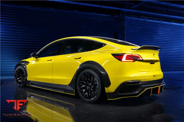 TESLA MODEL 3 IMP PERFORMANCE CARBON FIBER SIDE SKIRTS WITH UNDER BOARD BSD