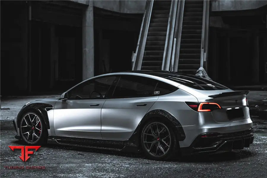 TESLA MODEL 3 IMP PERFORMANCE PARTIAL CARBON FIBER REAR BUMPER BSD