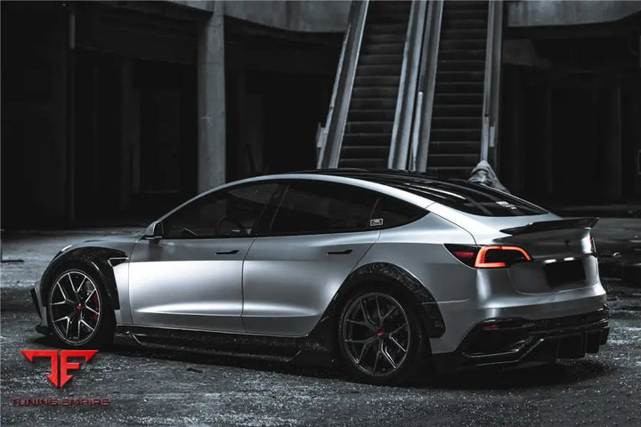 TESLA MODEL 3 IMP PERFORMANCE PARTIAL CARBON FIBER REAR BUMPER BSD