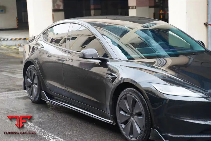 TESLA MODEL 3 LCI TURBO STYLE CARBON FIBER PATTERN LOOK BODY KIT BSD