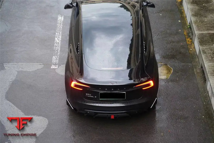 TESLA MODEL 3 LCI TURBO STYLE CARBON FIBER PATTERN LOOK BODY KIT BSD