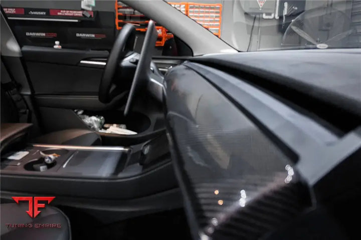 TESLA MODEL 3Y OEM STYLE AUTOCLAVE CARBON FIBER DASHBOARD TRIM INTERIOR REPLACEMENT BSD