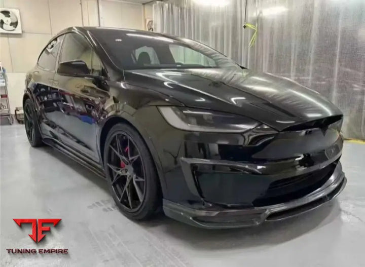 TESLA MODEL X CMST CARBON FIBER BODY KIT FOR FRONT LIP SIDE SKIRTS REAR LIP SPOILER FRONT & REAR BUMPERS (2023+)