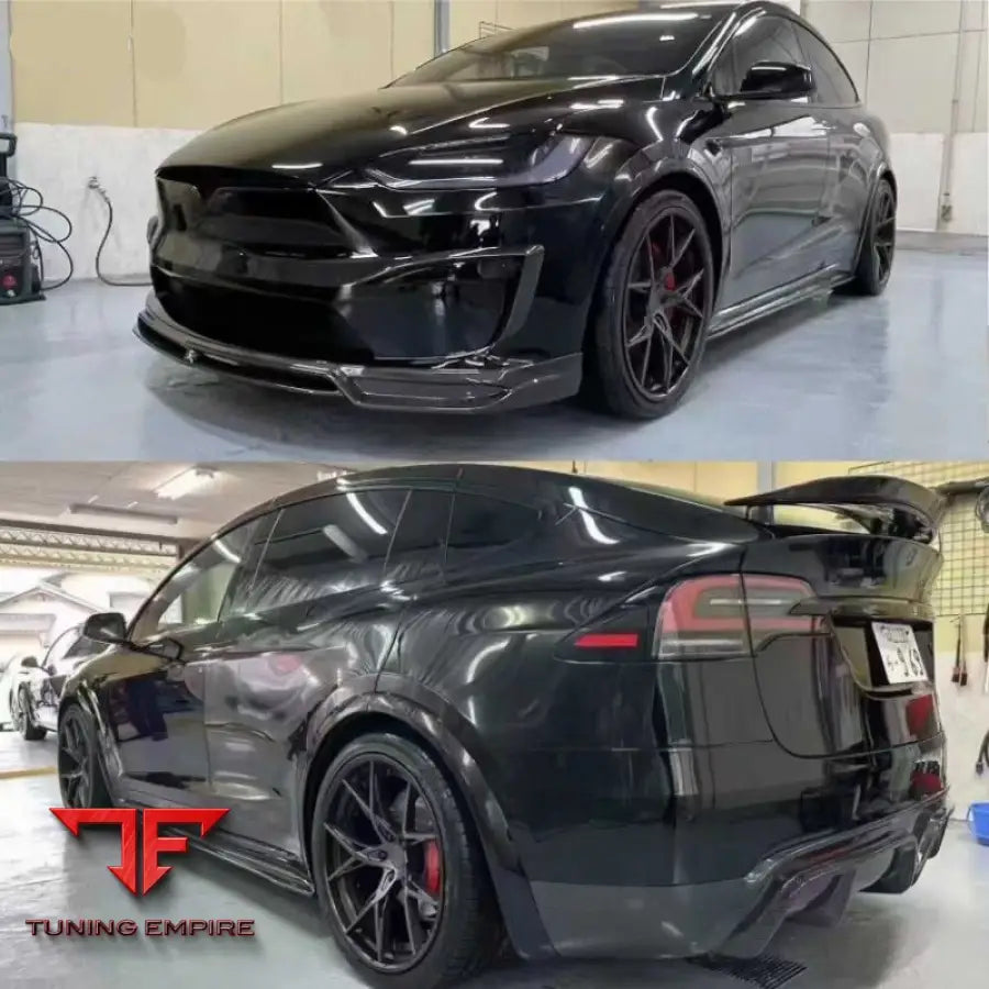 TESLA MODEL X CMST CARBON FIBER BODY KIT FOR FRONT LIP SIDE SKIRTS REAR LIP SPOILER FRONT & REAR BUMPERS (2023+)