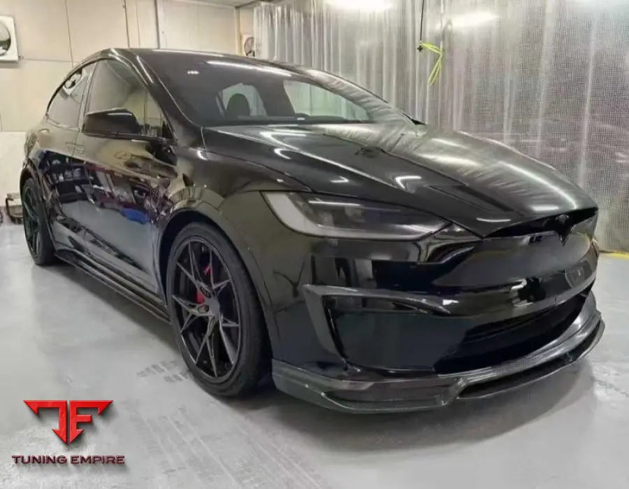 TESLA MODEL X CM STYLE CARBON FIBER BODY KIT FOR – FRONT LIP SIDE SKIRTS REAR DIFFUSER & SPOILER (2016–2019)