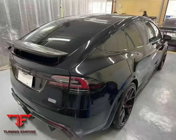 TESLA MODEL X CM STYLE CARBON FIBER BODY KIT FOR – FRONT LIP SIDE SKIRTS REAR DIFFUSER & SPOILER (2016–2019)