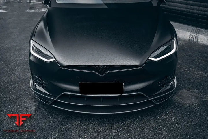 TESLA MODEL X SUV RZS STYLE CARBON FIBER FRONT CANARDS BSD