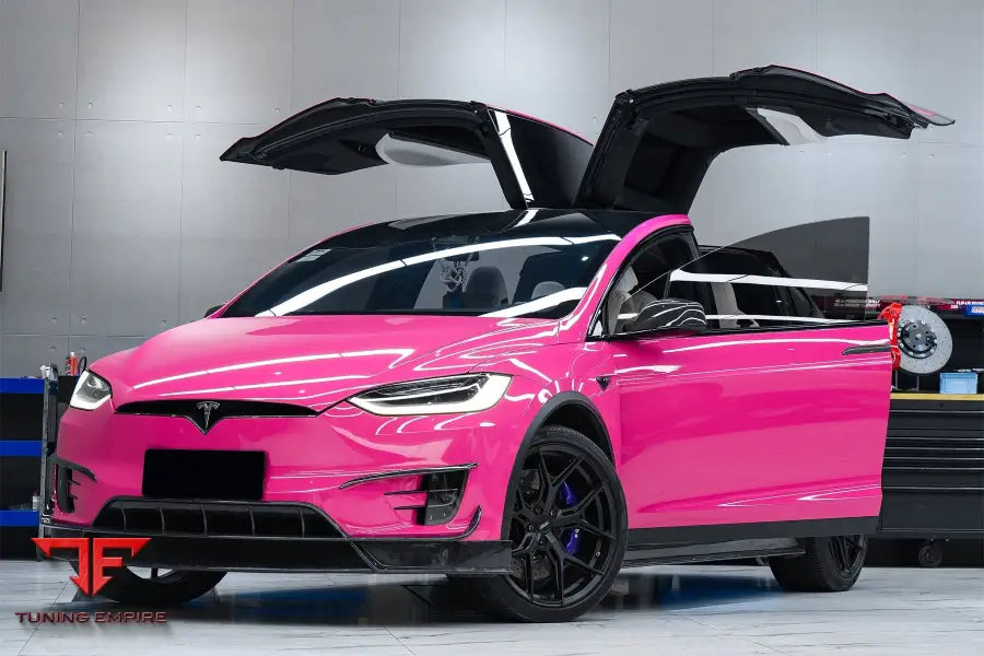 TESLA MODEL X SUV RZS STYLE CARBON FIBER FRONT CANARDS BSD