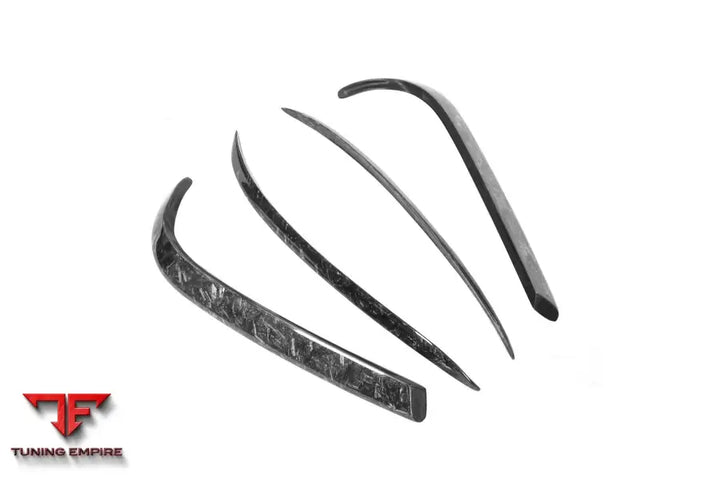 TESLA MODEL X SUV RZS STYLE CARBON FIBER FRONT CANARDS BSD