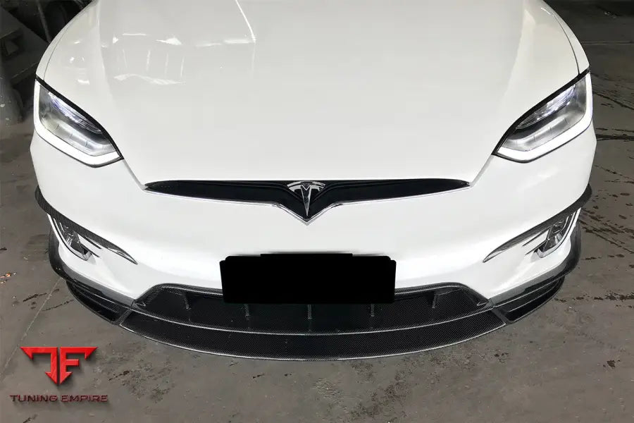 TESLA MODEL X SUV RZS STYLE CARBON FIBER FRONT LIP BSD