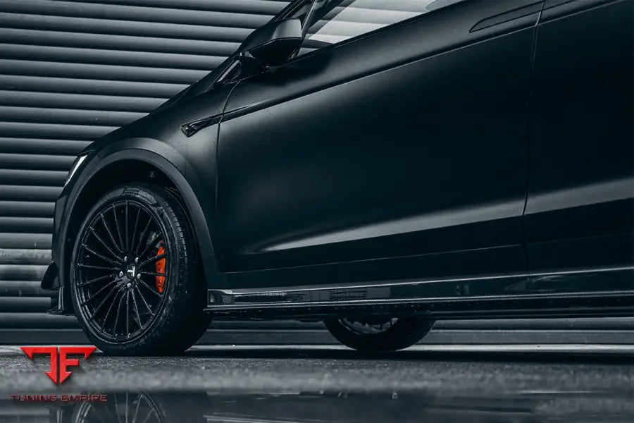 TESLA MODEL X SUV RZS STYLE CARBON FIBER SIDE SKIRTS BSD